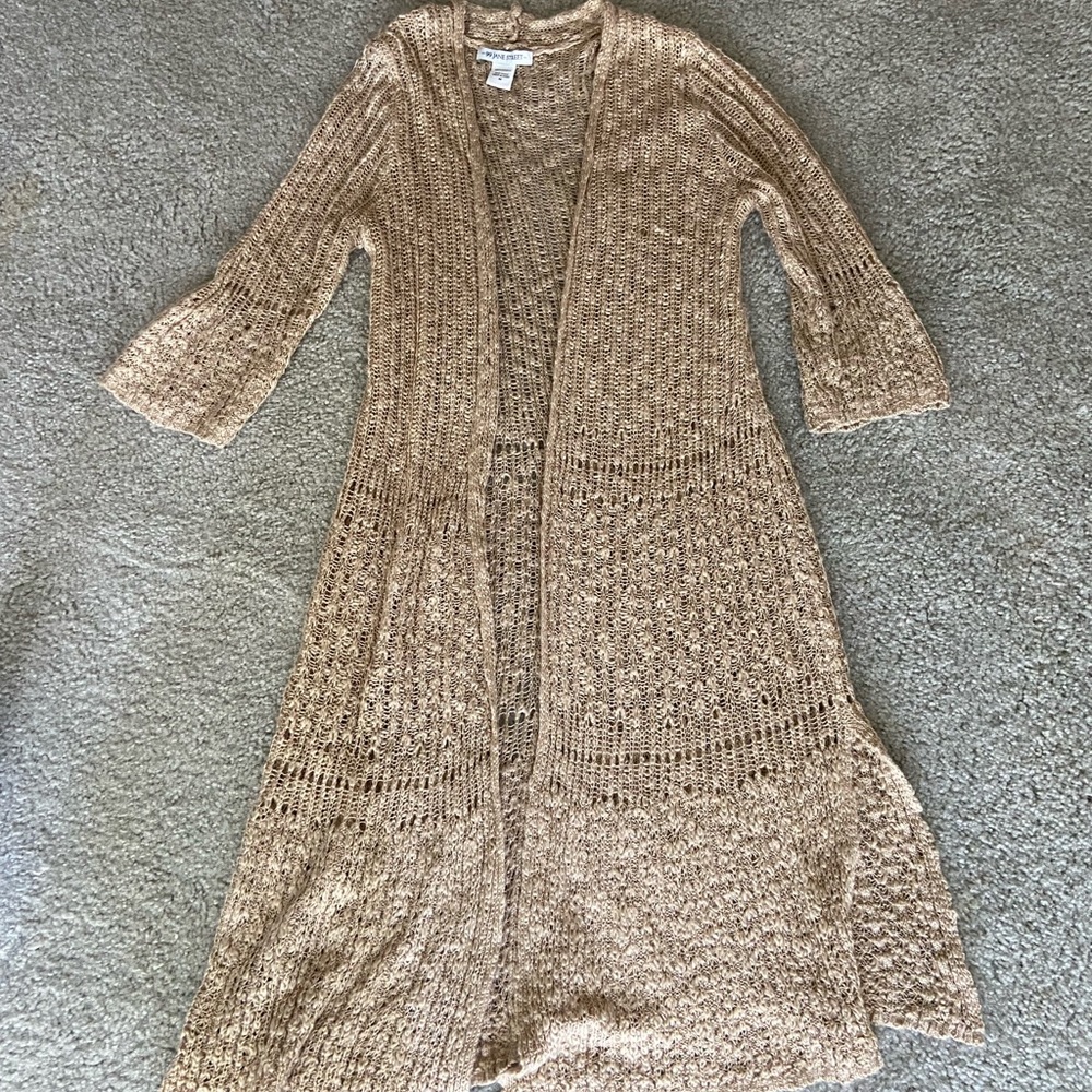 Tan cardigan
